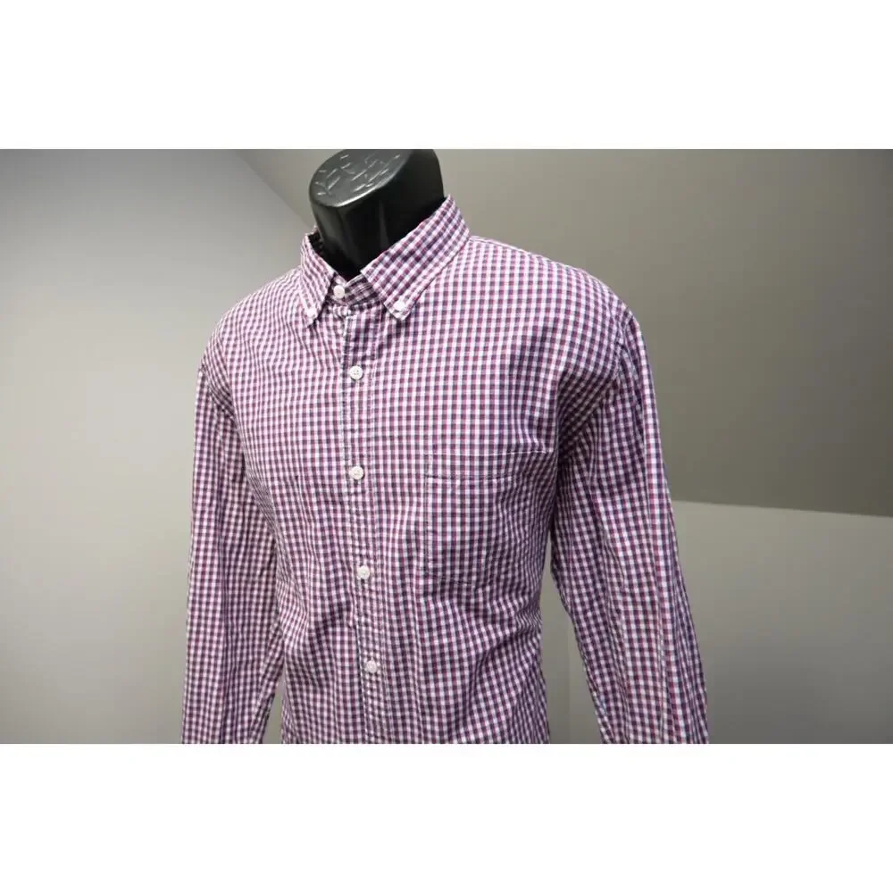 J Crew Dress Shirt Classic Fit Casual Plaid Button‎ Up Long Sleeve Mens XL